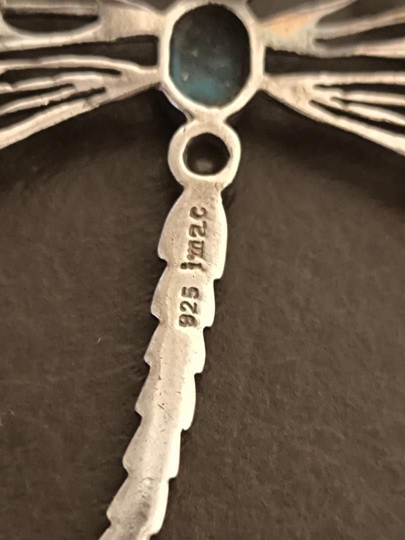 imac イマック　ターコイズ シルバー 925 蜻蛉トンボ ブローチ