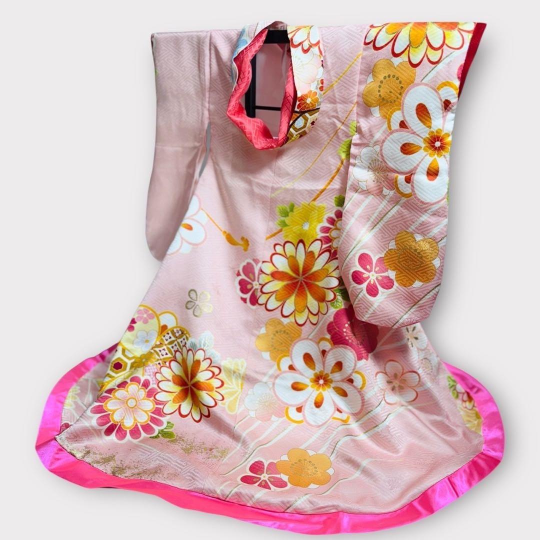 【新品特価ハンドメイド】ペット用　正絹　大振袖　サイズSM〜Ｌ