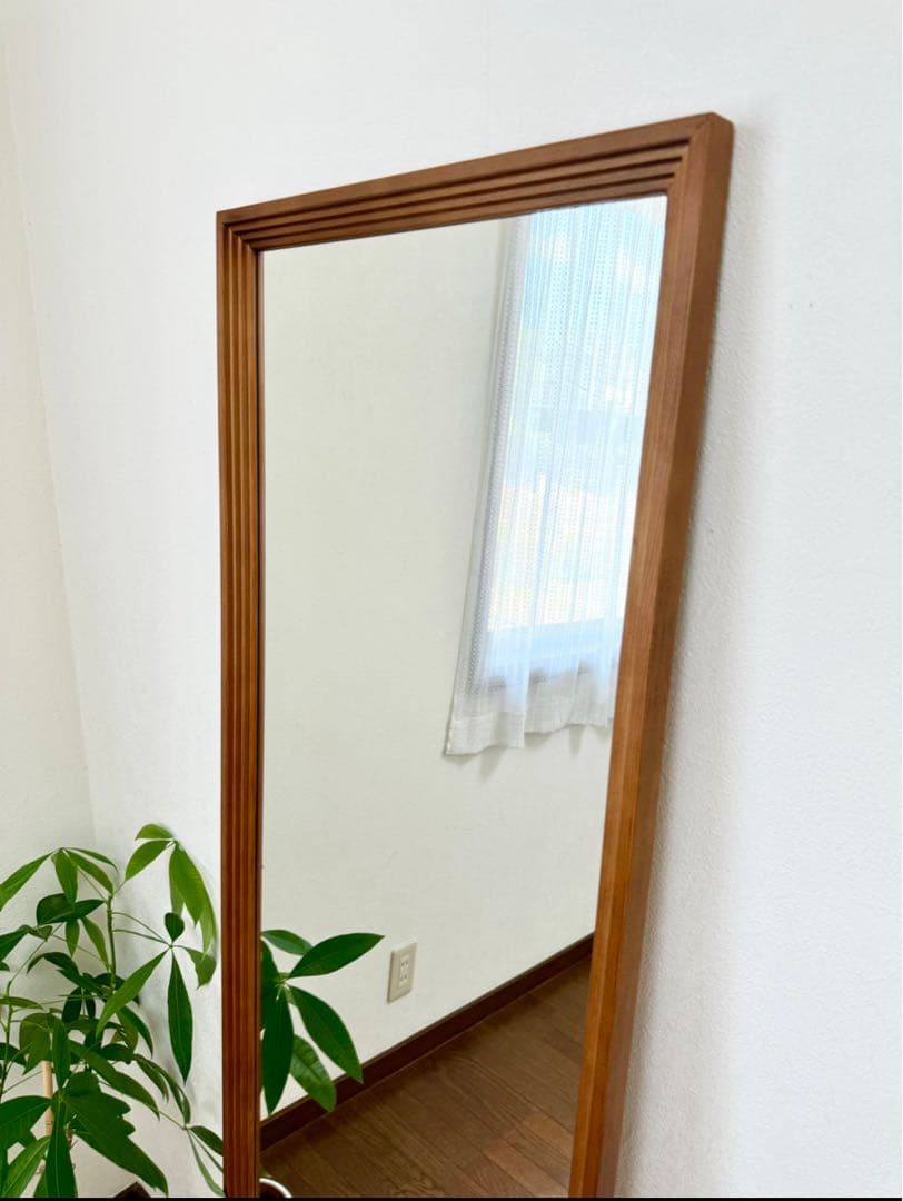【日本製】カットデザイン　ジャンボミラー　全身鏡