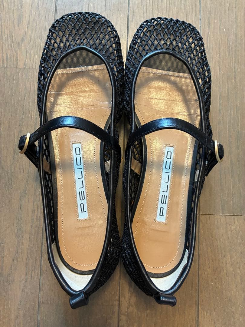 PELLICO BOLLE メリージェーン メッシュ パンプス BLACK