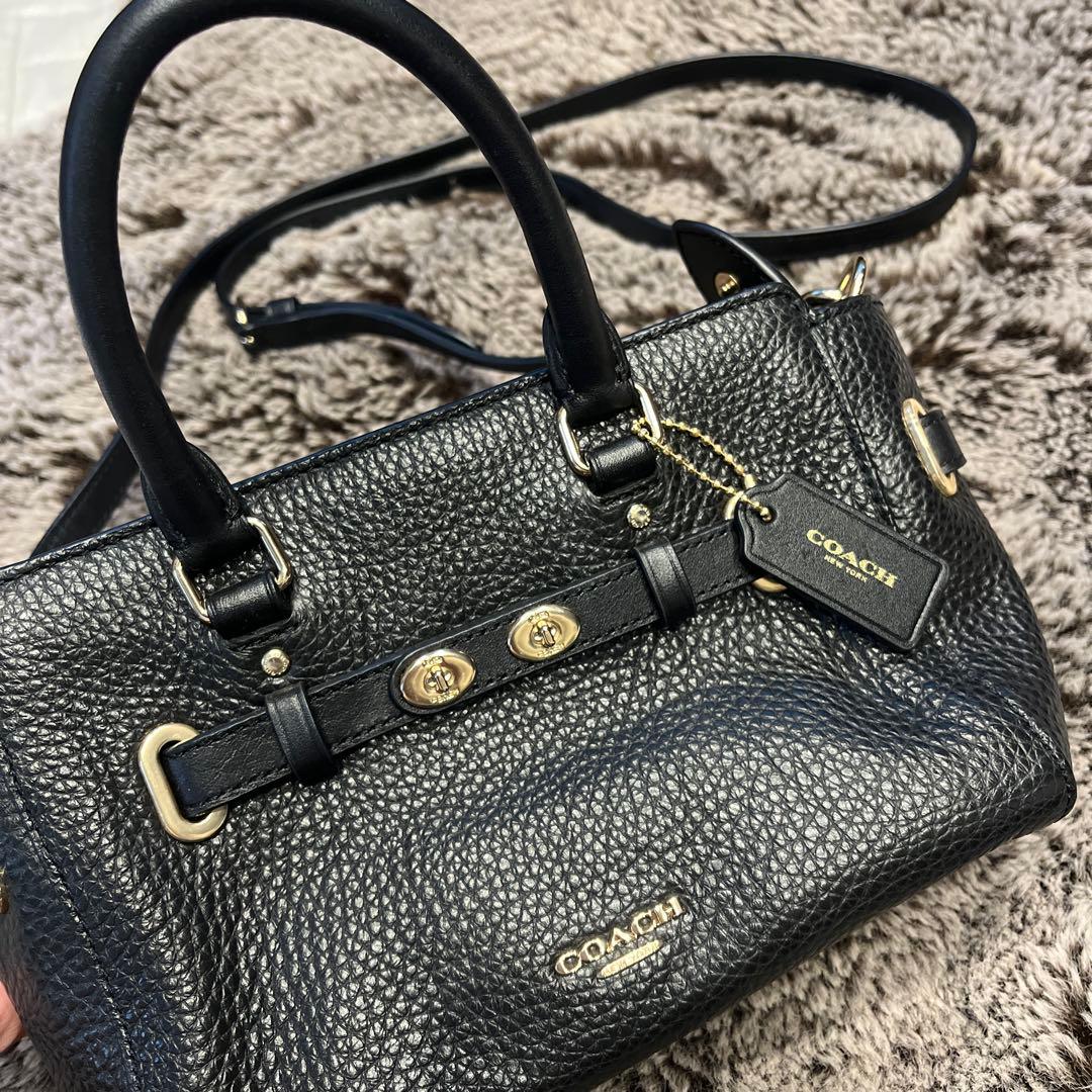 極美品✨コーチ　COACH ショルダーバッグ　黒　レザー　斜めがけ　ミニサイズ