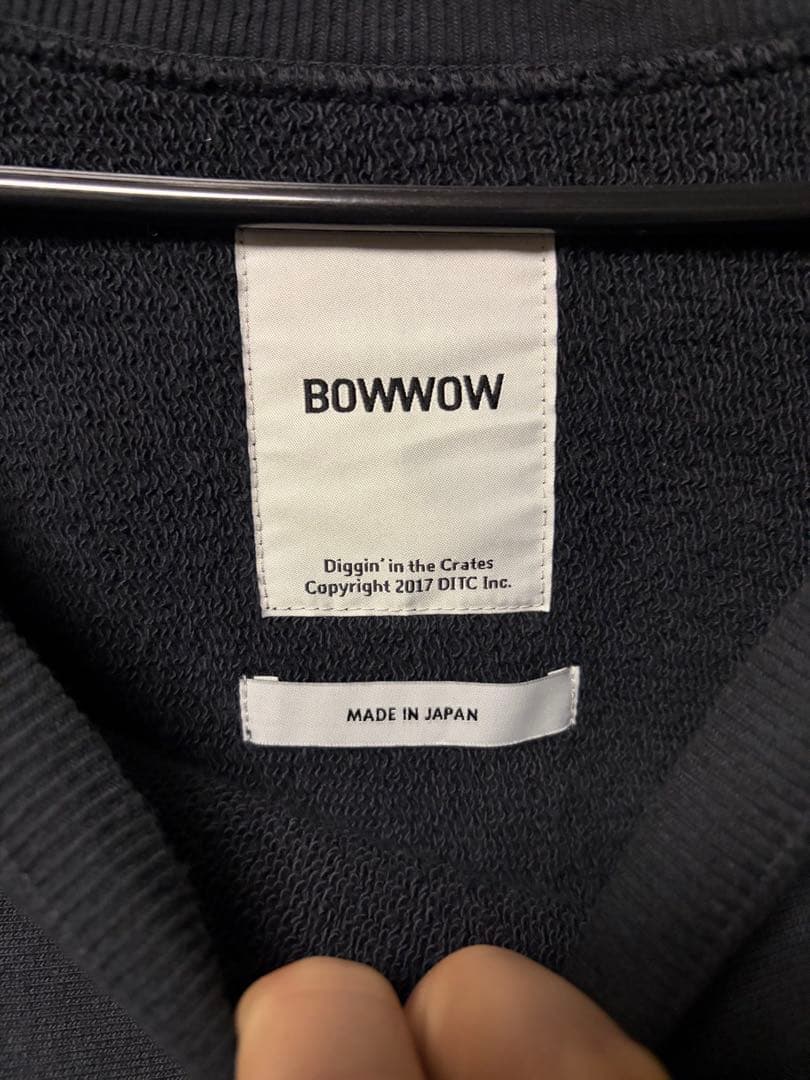 【即完売】BOWWOW ZIP DAMAGED CREW SWEAT
