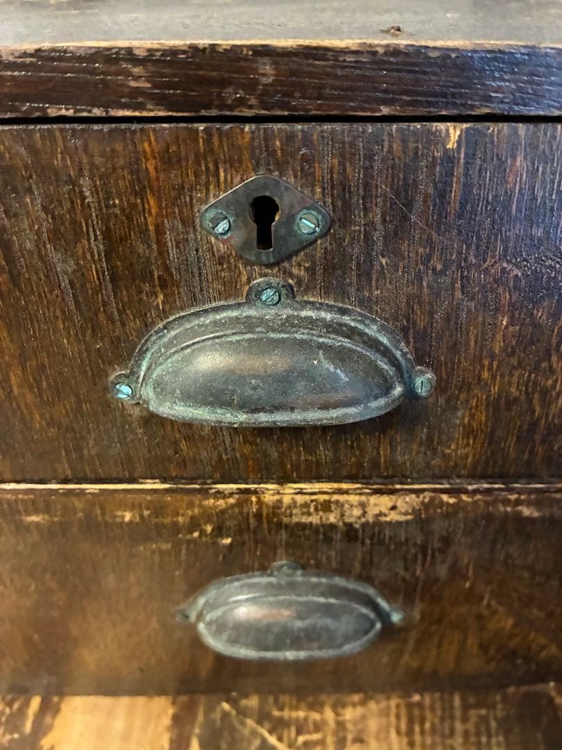 アンティーク　木製　本立て　飾り棚　本棚　古道具　引き出し　レトロ