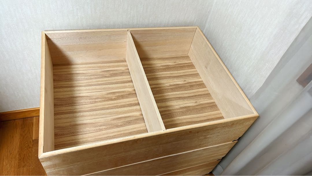 桐箱 キャスター付き 木製 3段の布団収納、衣装ケース 桐のボックス