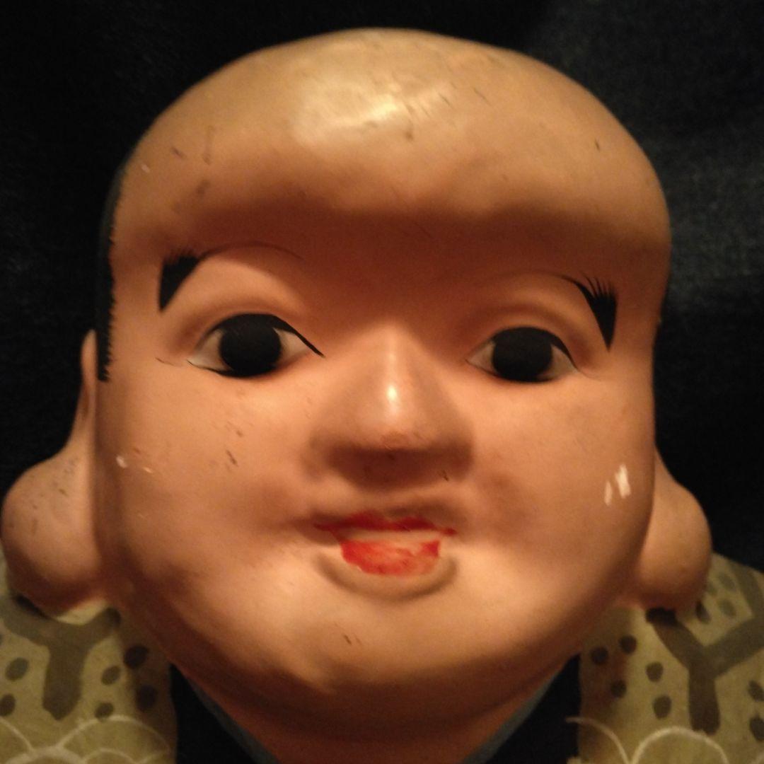 古い　福助さん　置物　骨董　大きな　開運　縁起物