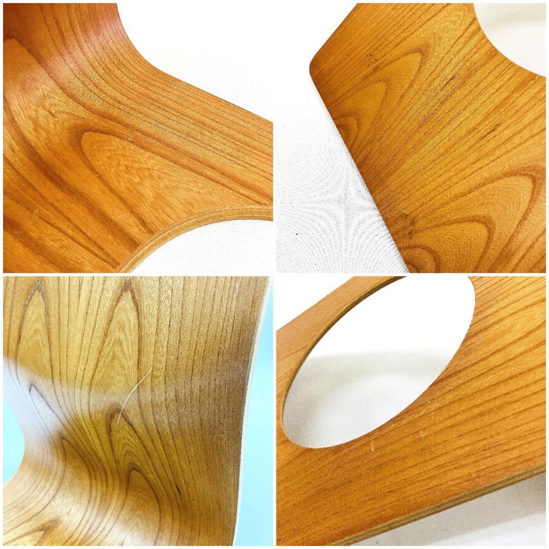 Tendo 天童木工 座椅子 2脚セット 藤森健次 曲げ木 ケヤキ板目 曲木⑨