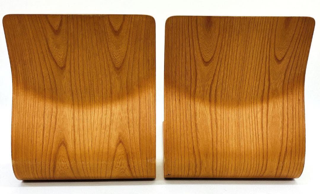 Tendo 天童木工 座椅子 2脚セット 藤森健次 曲げ木 ケヤキ板目 曲木⑨