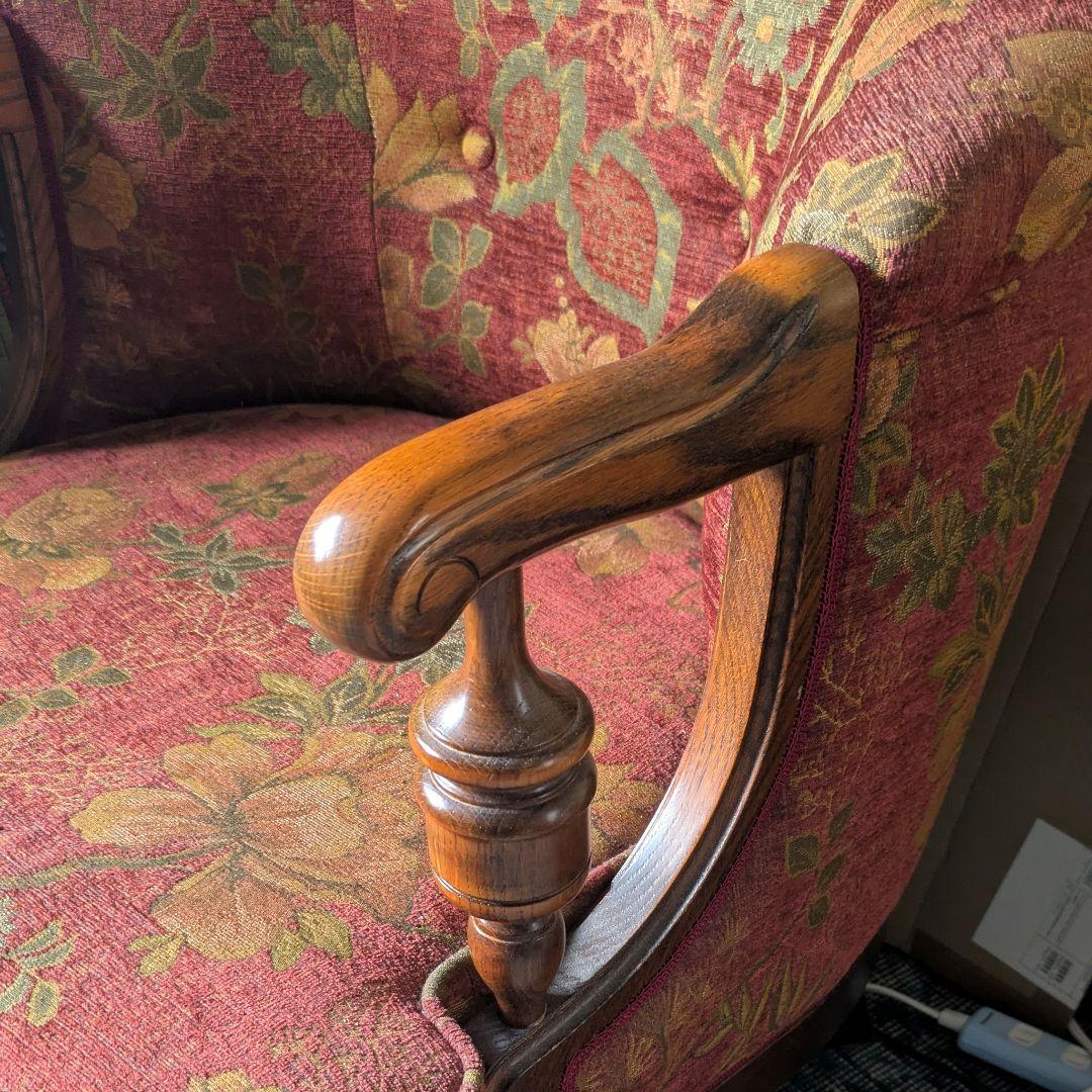 あき　三越ブルージュ オーク材 1人掛けソファ