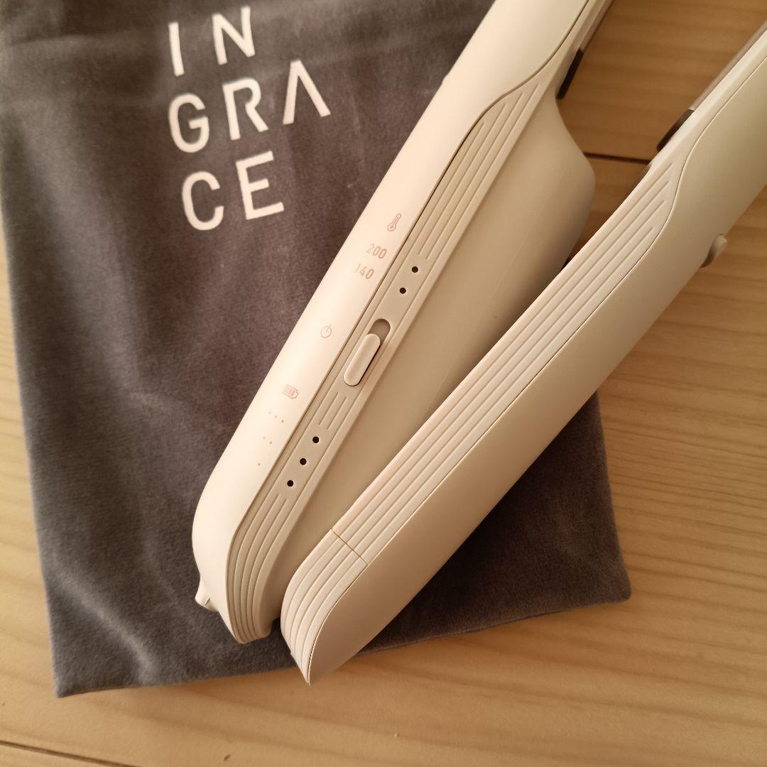 美品◎INGRACE　コードレス充電式ヘアアイロン