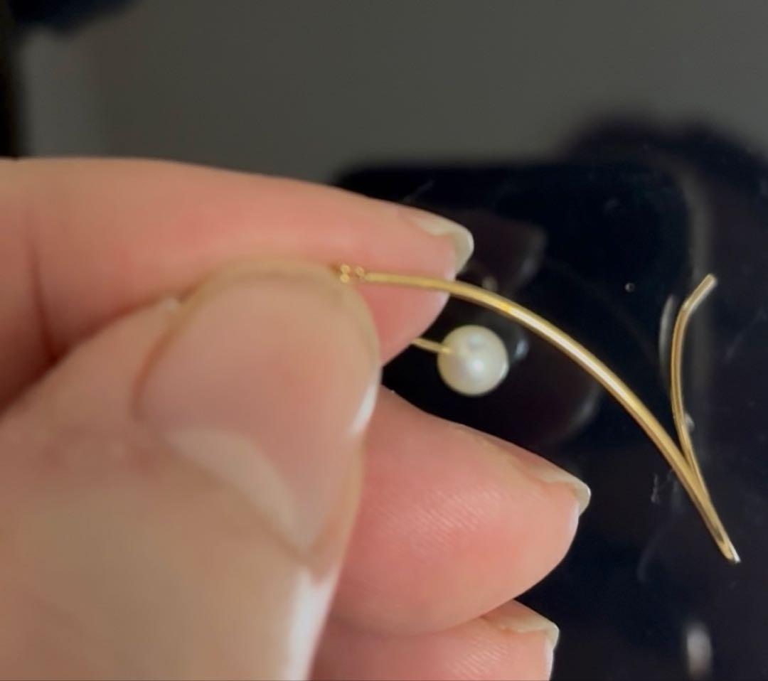 本日削除予定　TASAKI K18 パール ピアス(片耳用) おまけつき