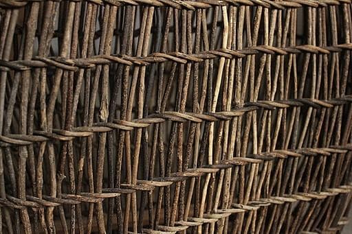 断*離様 古いあけび蔓の収納かご　山仕事　古道具　古民具