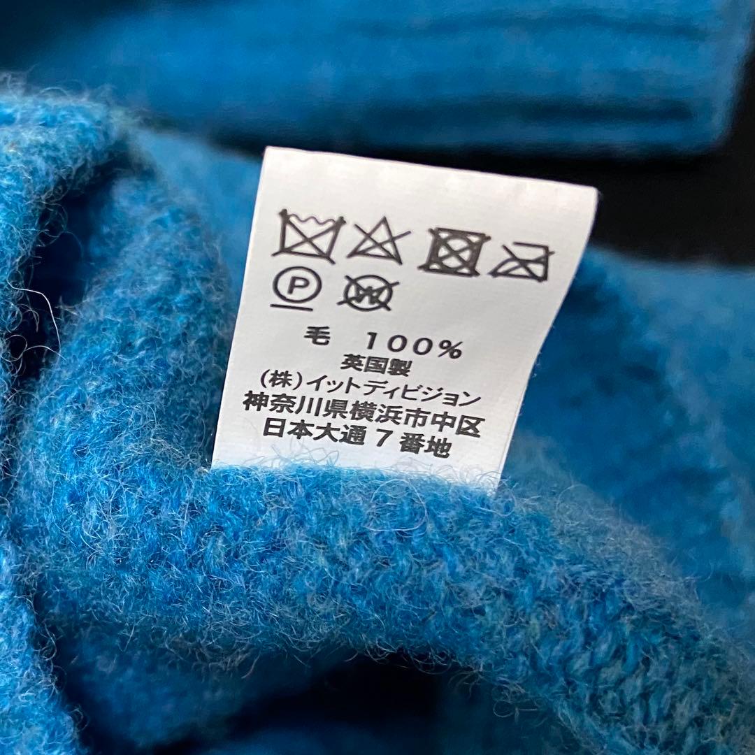 INVERALLAN シェットランドセーター オーセンティック　英国製　青系