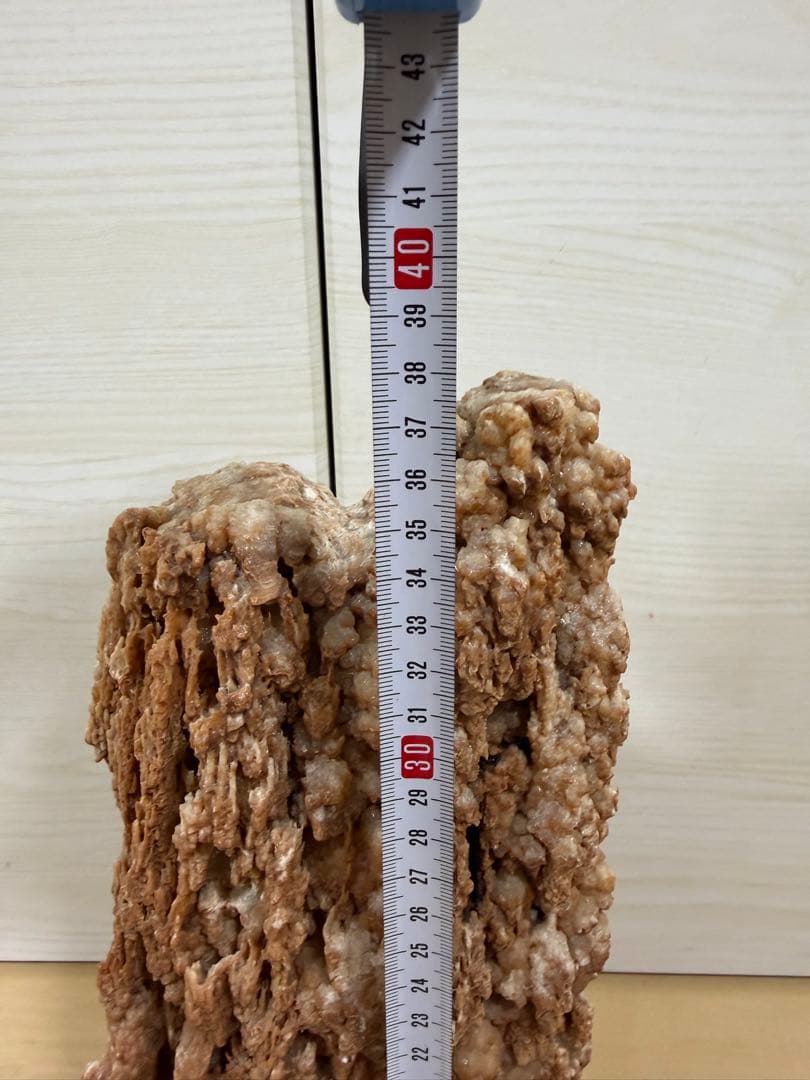 【希少】鍾乳石質 観賞石 鍾乳状天然石 カルサイト結晶塊