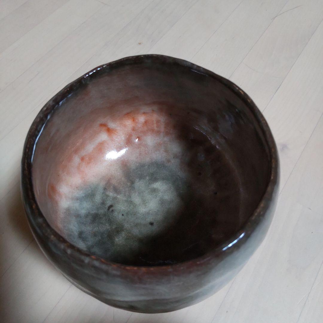 187【茶道具】吉向松月　赤茶碗