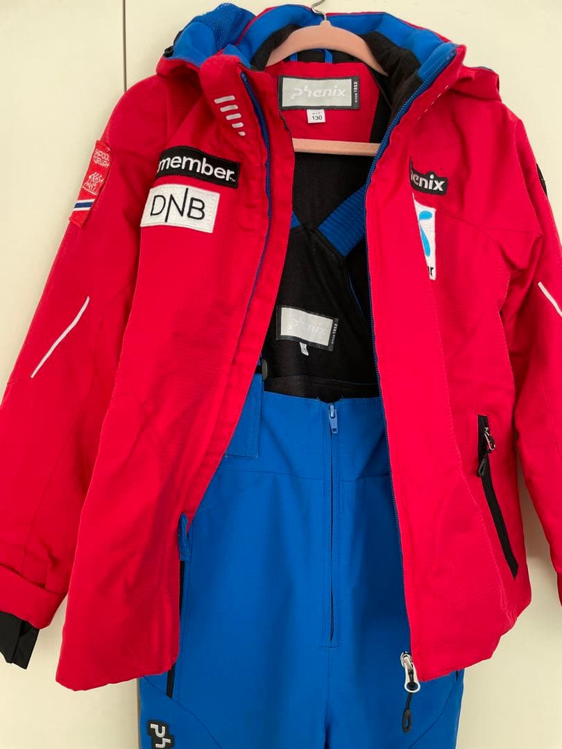 Phenix 子ども用スキーウェア 赤/青