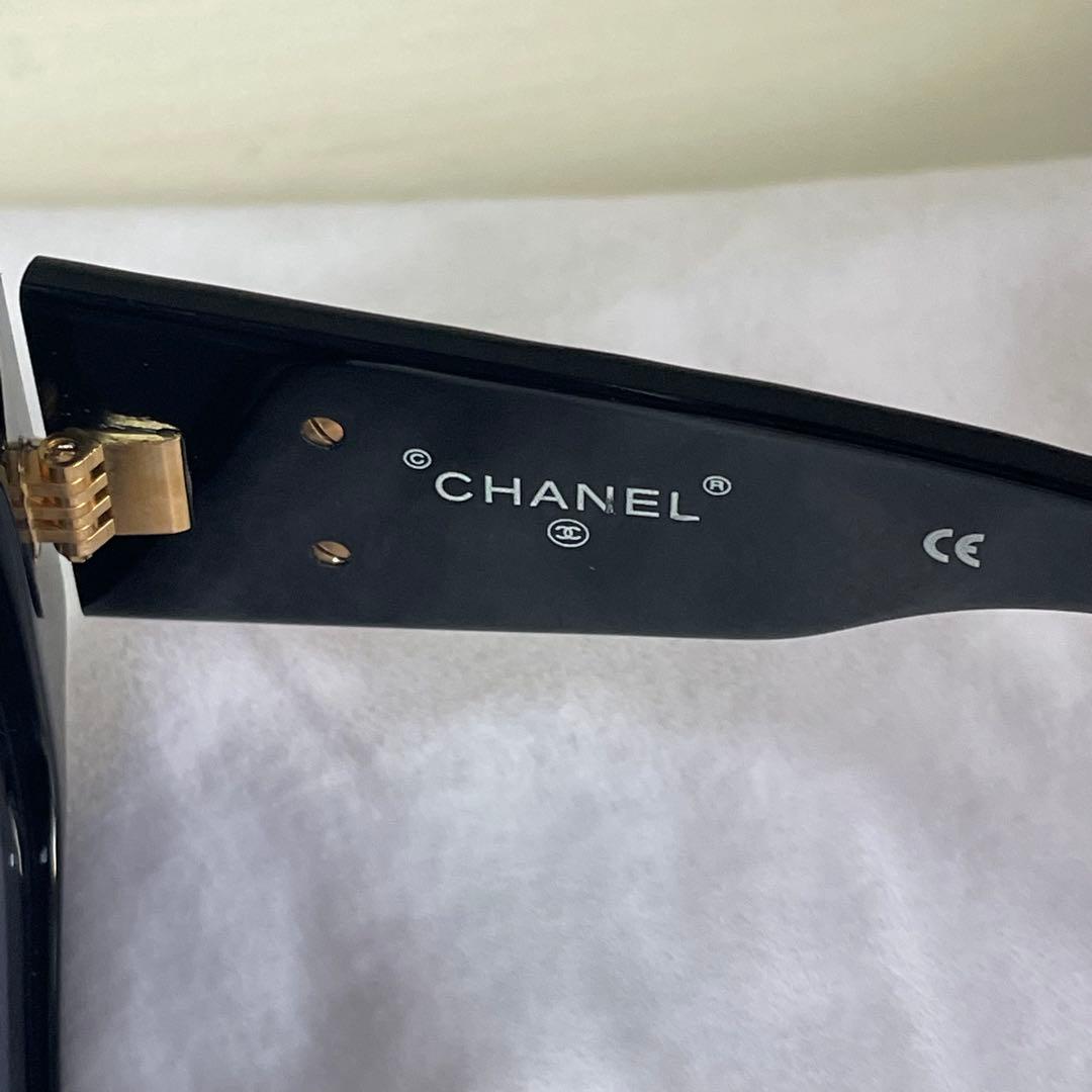 希少 CHANEL シャネル サングラス マトラッセ ココマーク 01450 黒