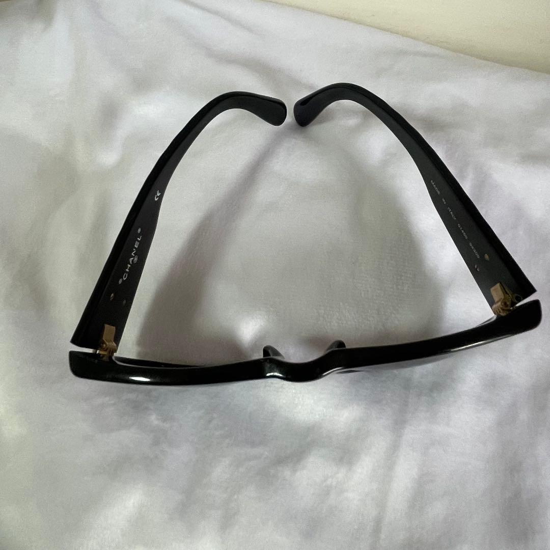希少 CHANEL シャネル サングラス マトラッセ ココマーク 01450 黒