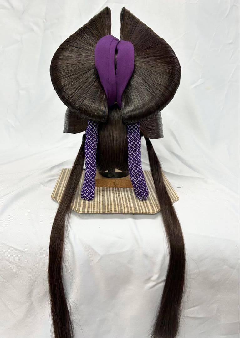 日本髪かつら　大衆演劇かつら　花魁　辰巳6号(小サイズ)自然色　かのこ付き