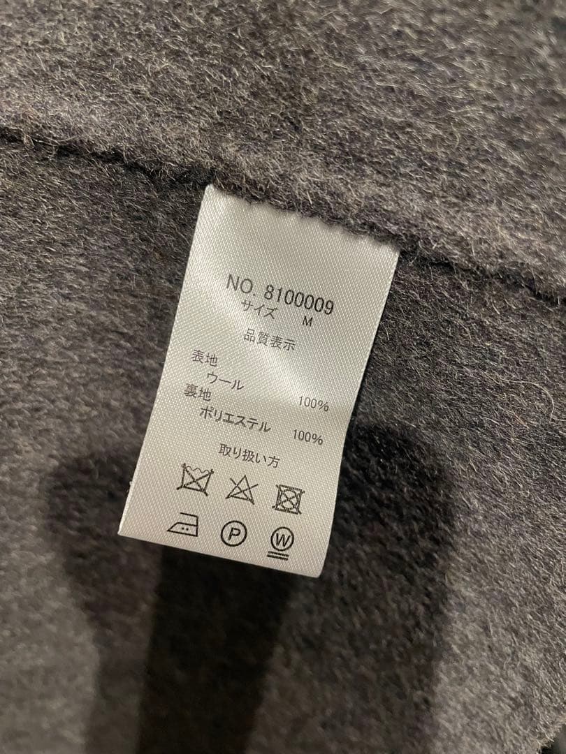 evernavy エバーネイビー ウールリバーPコート　チャコールグレー　M