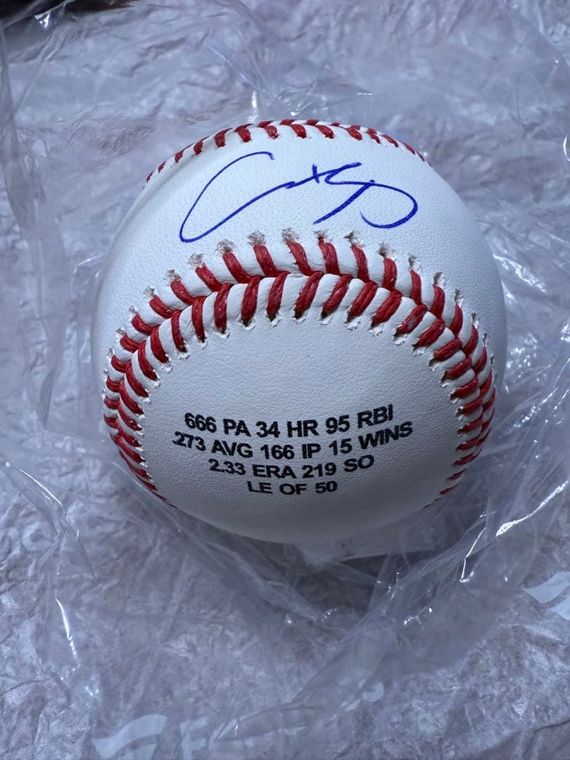 b*5様 限定50個！大谷翔平選手2022年MLB投打規定達成記念、直筆サインボ