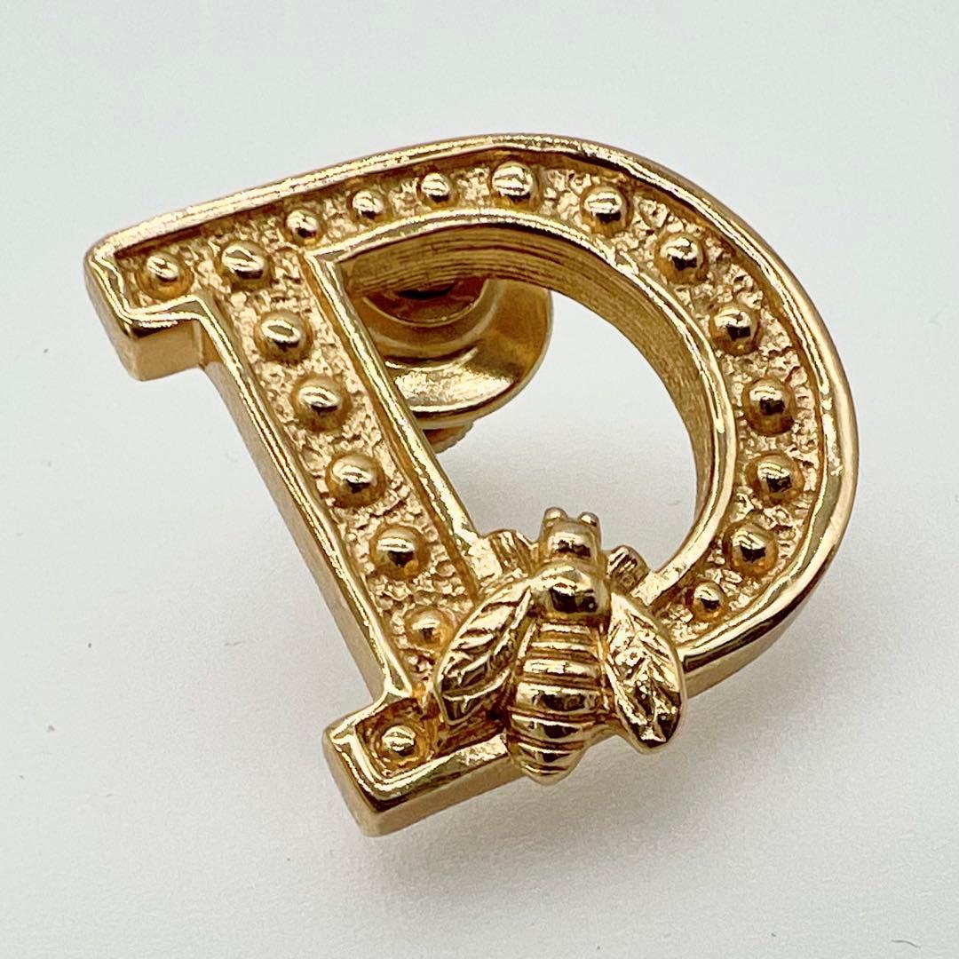 クリスチャン ディオール ピンブローチ 蜂 ビー Dロゴ ゴールド 刻印