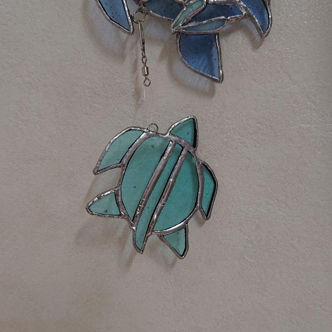 ステンドグラス 海色モビール