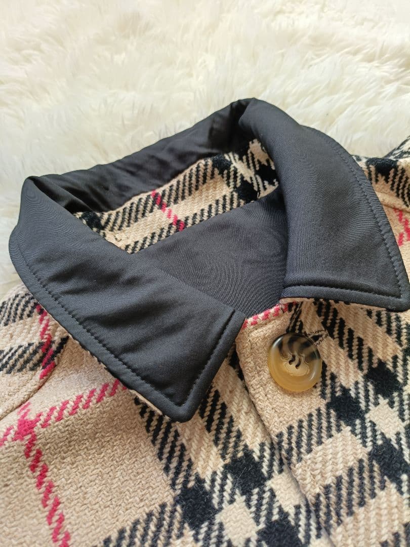 美品　 バーバリーロンドン　ノバチェック　リバーシブル　ジャケット コート　毛