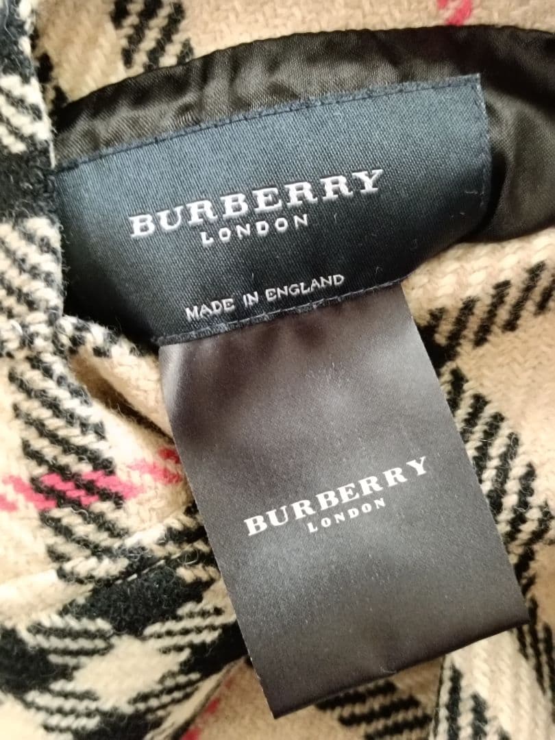 美品　 バーバリーロンドン　ノバチェック　リバーシブル　ジャケット コート　毛