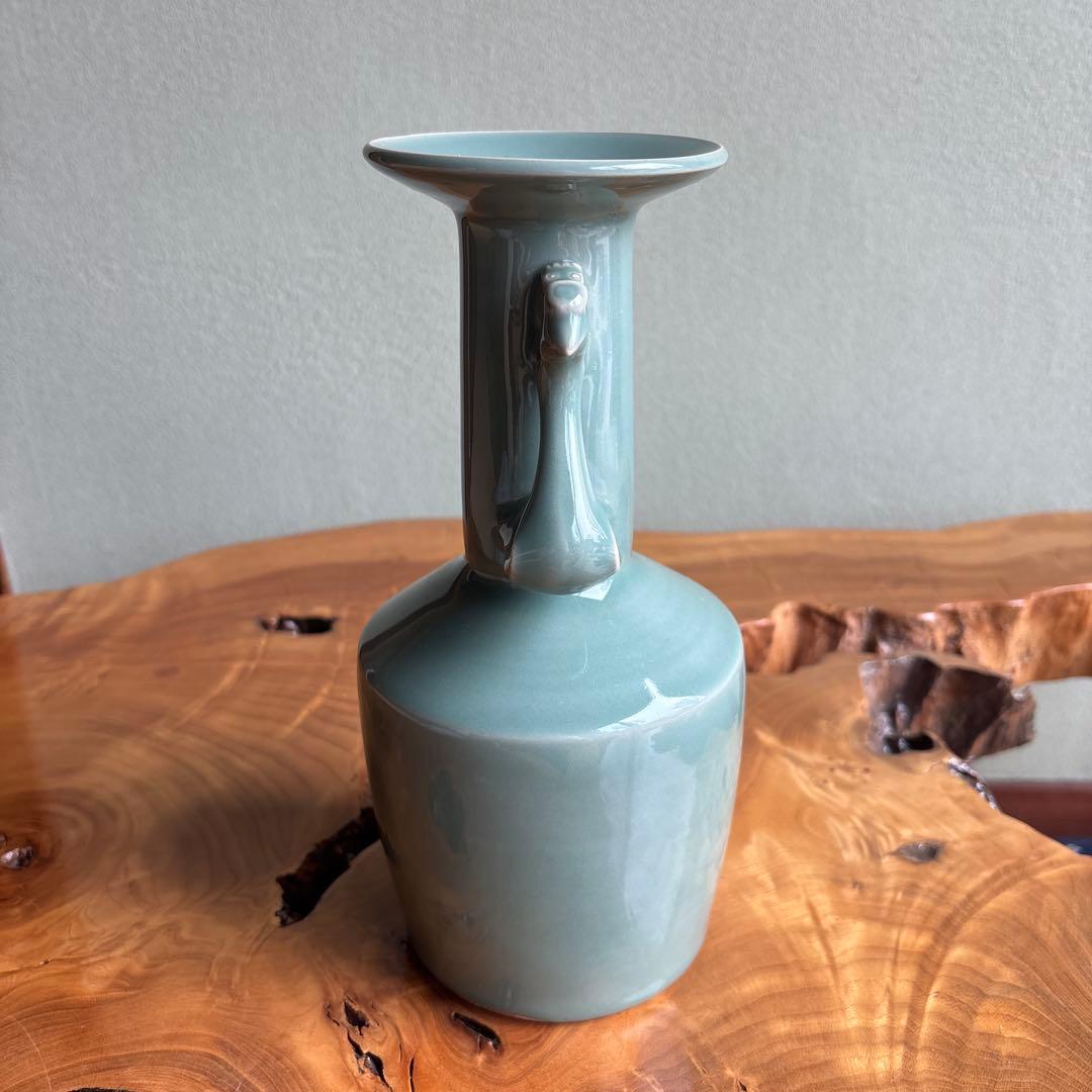 【いま】加藤丈佳 日吉窯 鳳凰耳付花入 ／祥瑞文蜜柑水指 土山松泉造