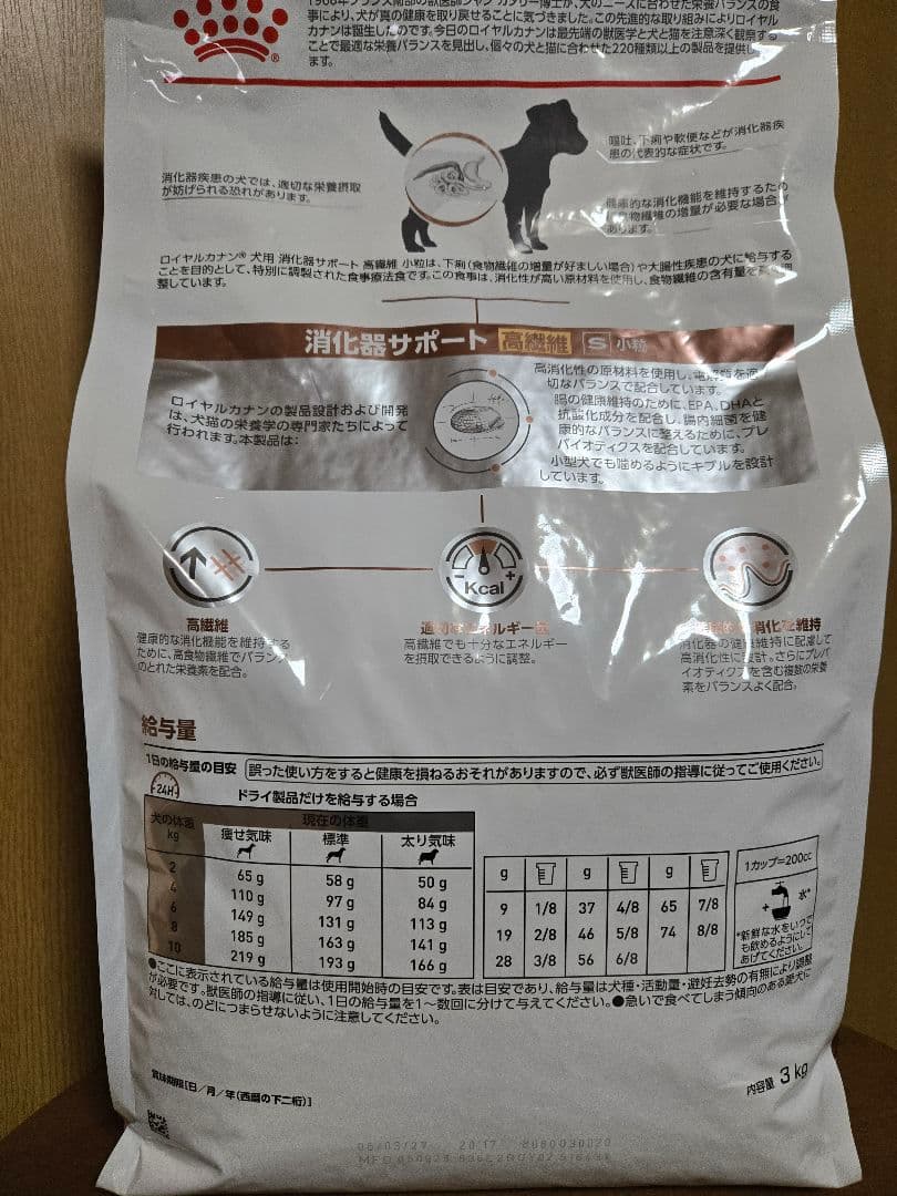 ロイヤルカナン　消化器サポート高繊維　小粒S