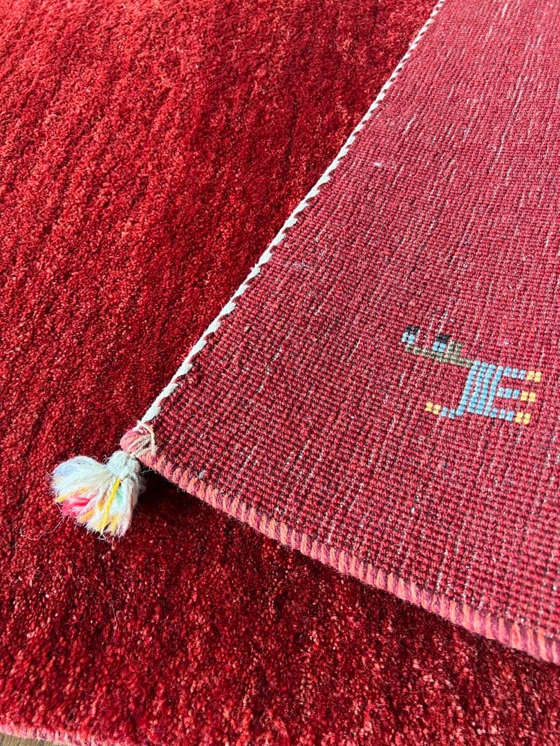 ギャッベ　ペルシャ産（104×153)　1点もの　カーペット　ウール100%