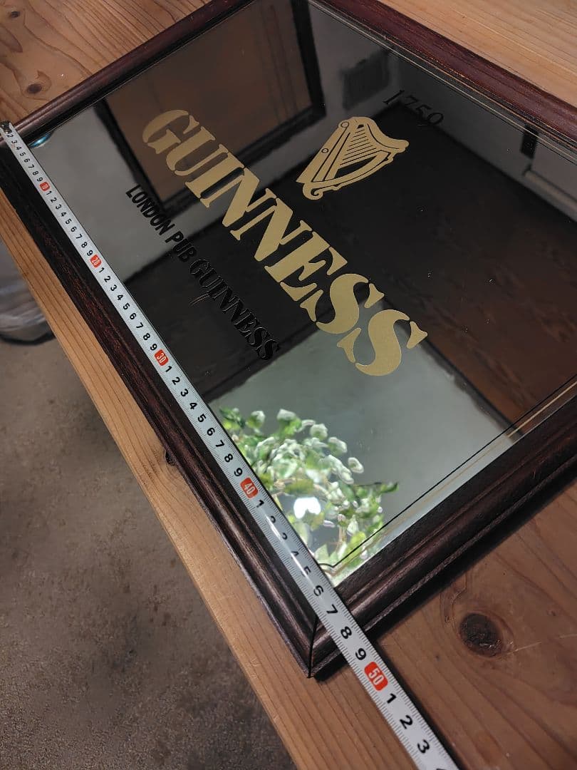GUINNESS フレーム付きアンティークパブミラー　　非売品