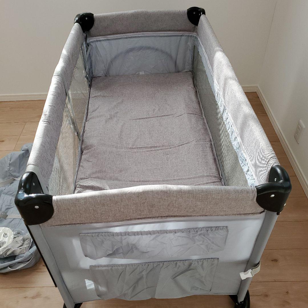 Kennkari 折りたたみベビーベッド 66x123cm