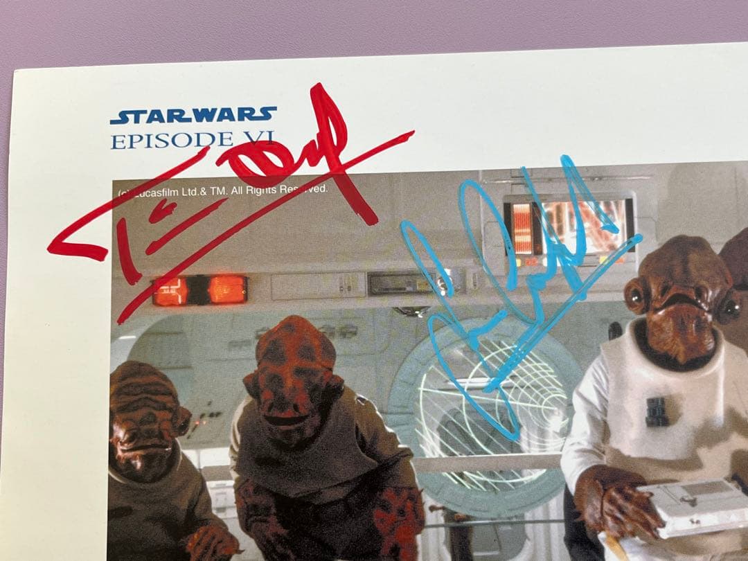 スターウォーズ　直筆サイン　２名　モン・カラマリ