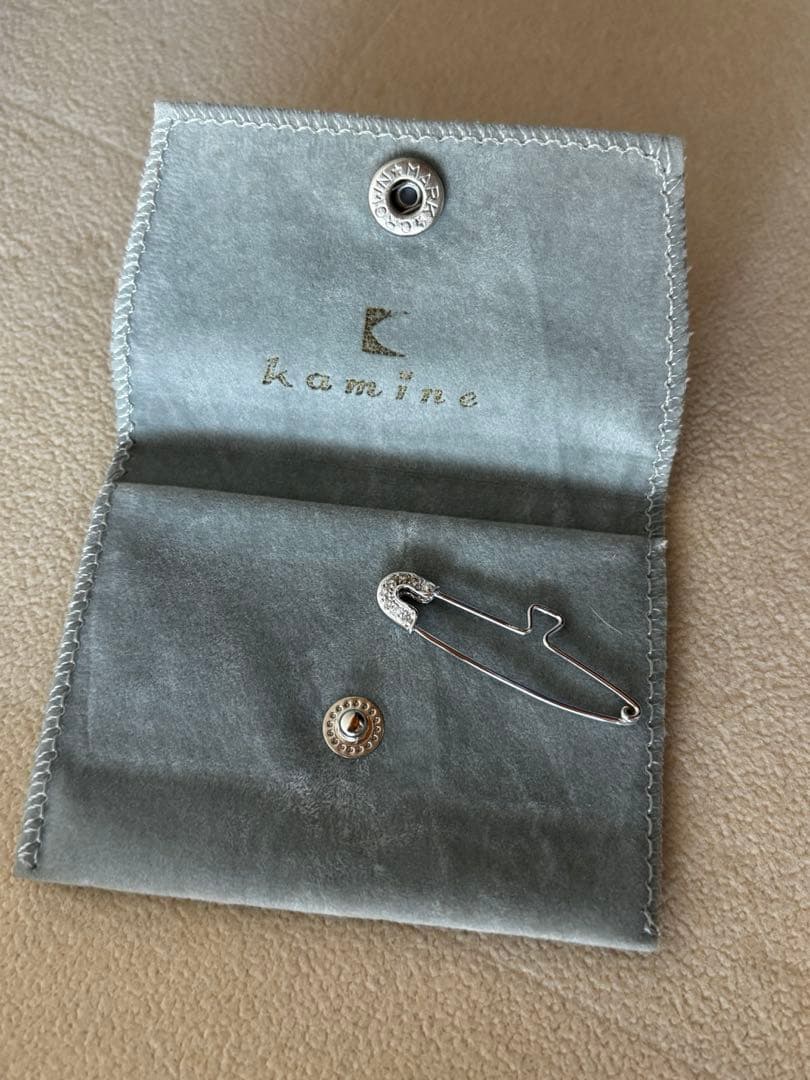 K18 ダイヤ入り　安全ピン　ブローチ　メガネホルダー　三越