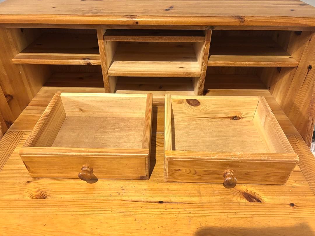 ライティングビューロー　カントリースタイル　木製　デスク