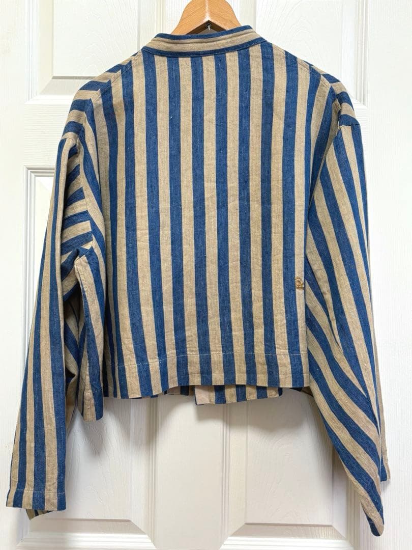 45R インドリネンのミリタリーボレロ　カーディガン　羽織り　完売品