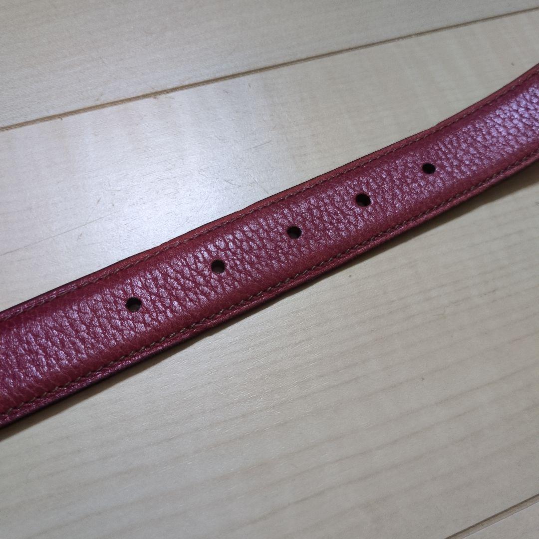 カルティエCartier 赤 レディース　レザー ベルト