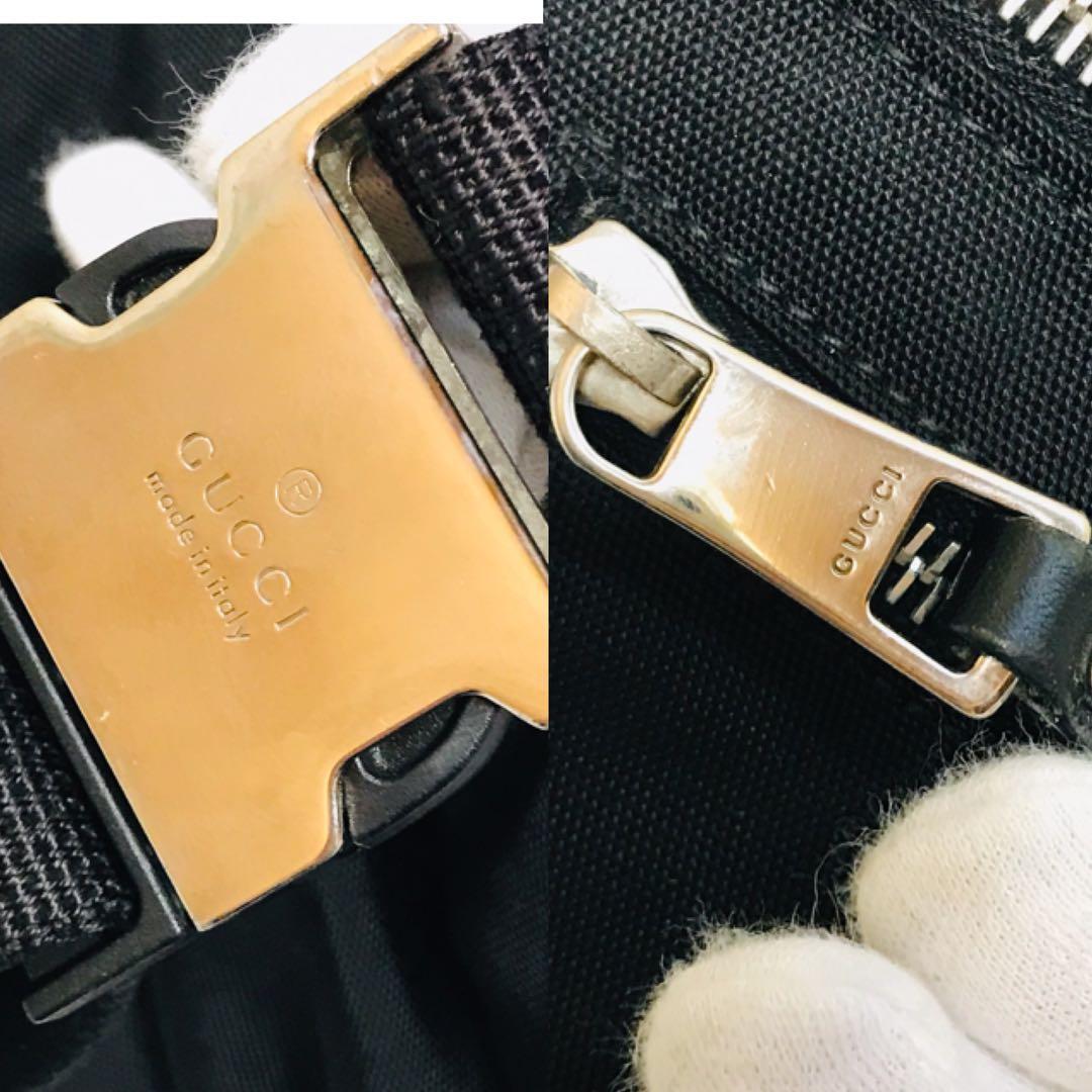 【極美品】グッチ ボディバッグ シェリーライン ナイロン ブラック