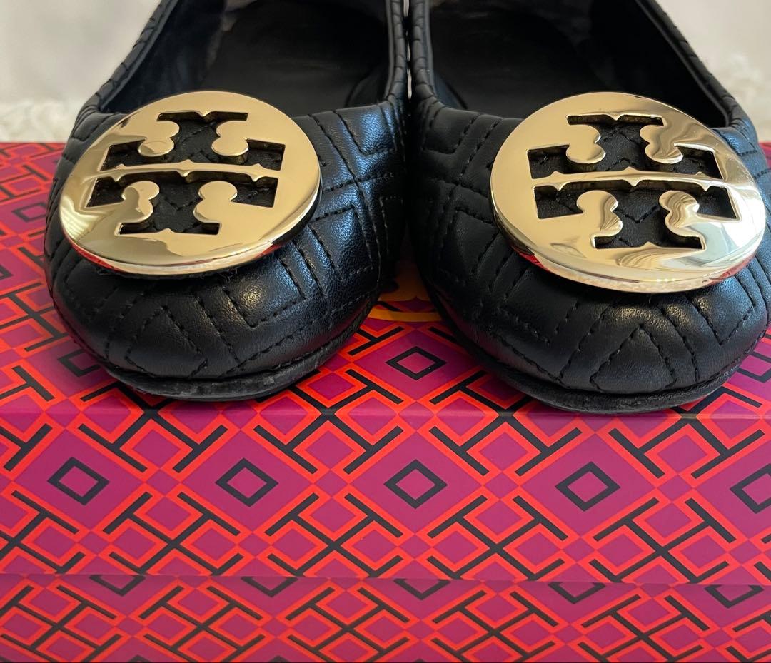 トリーバーチ キルティングレザー バレエシューズ バレリーナ おまけ付　22.5