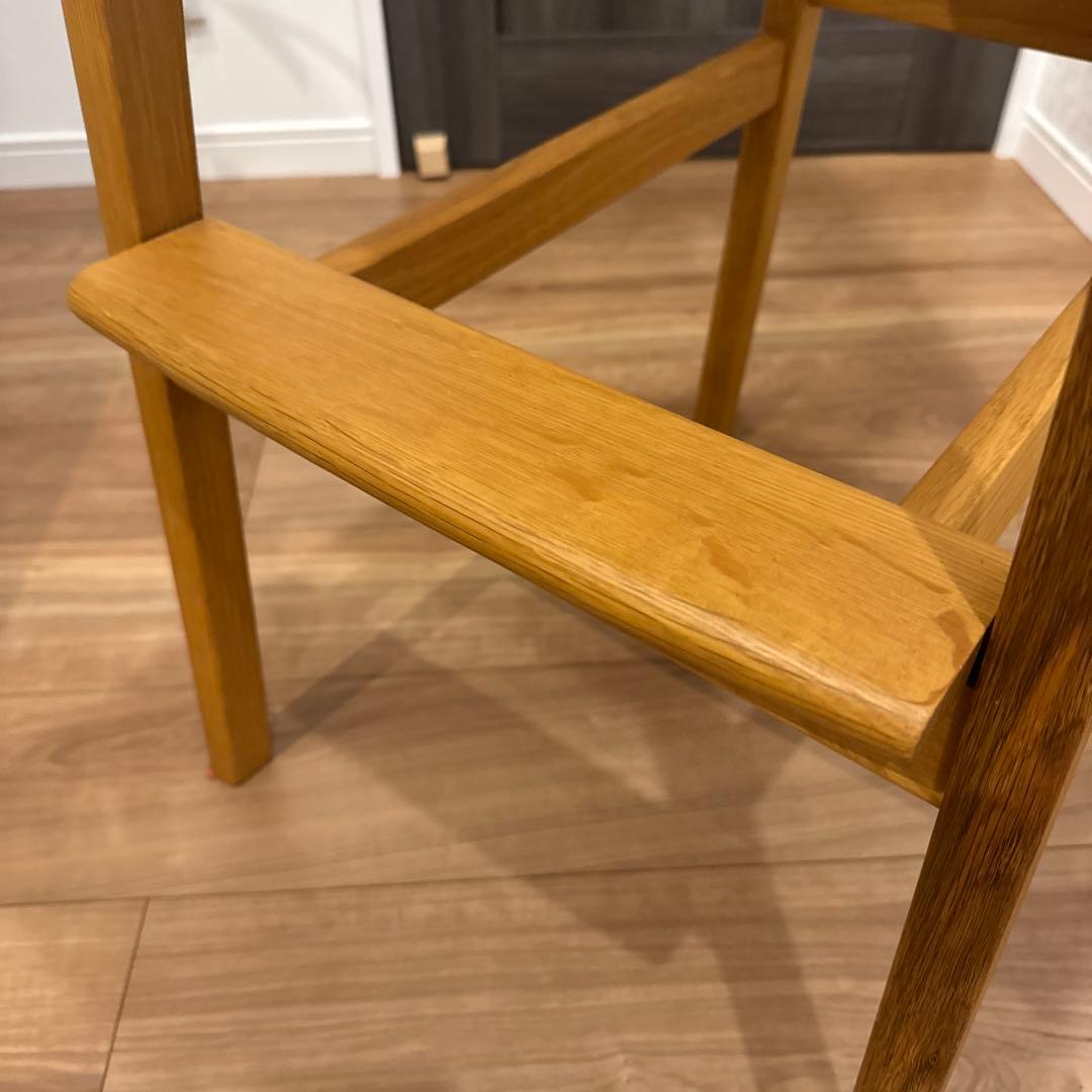 ナチュラルウッド バースツール 花柄クッション　飛騨産業