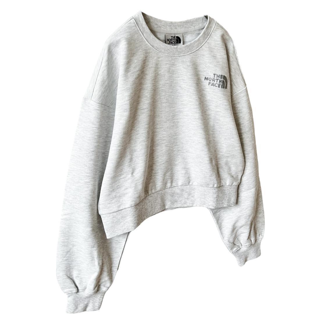 ⭐️短め丈❗️ノースフェイスM レディーススウェットトレーナー グレー!