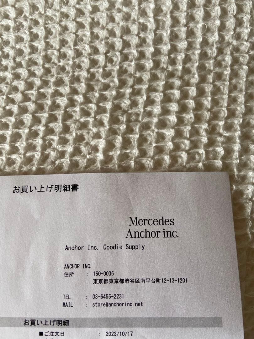 M*H様 Mercedes Anchor inc.クルースウェットNAVY新品未