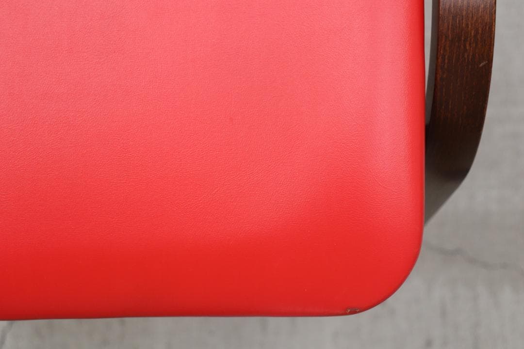 秋田木工 ビーチ材 スタッキングスツール No.202 ヴィンテージ 赤 1