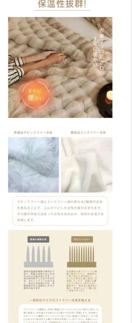 ✨限定1点✨　電気毛布　190×130cm 大判サイズ　ホワイト