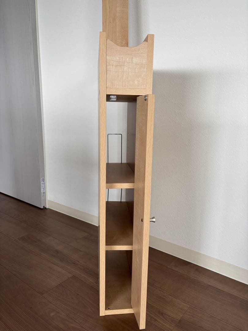 美品！木製Wi-Fi ルーターボックス　縦型収納ラック 14.5X40XH85㎝