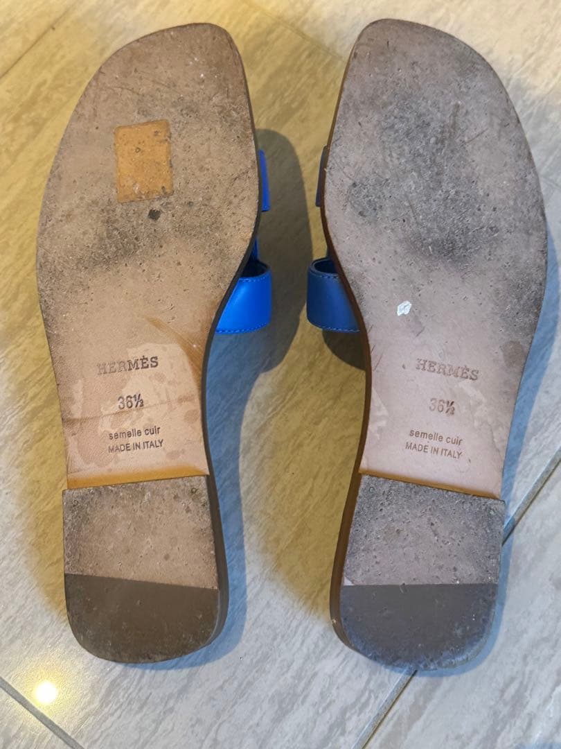 ⭐︎限定色⭐︎ 希少⭐︎HERMESエルメス サンダル オラン 36.5人気スカーフ柄