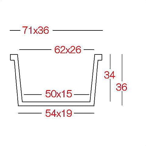 テラコッタ プランター 71x36x34cm