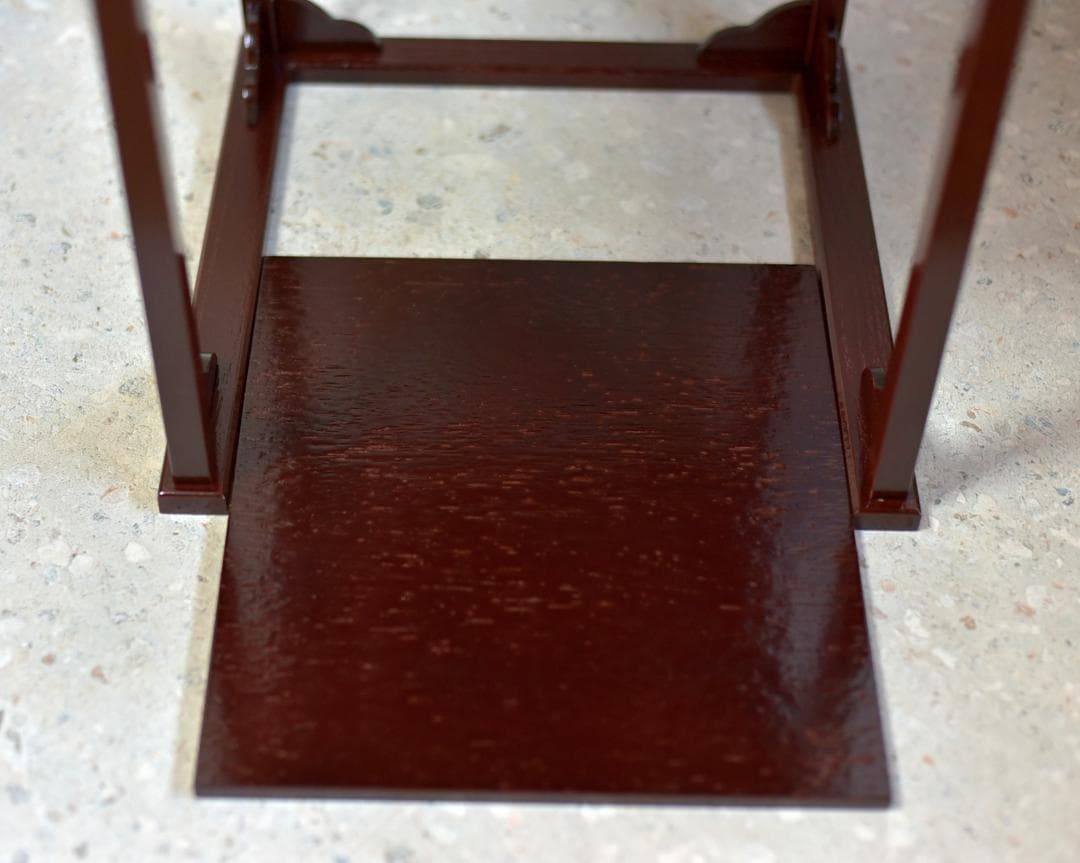 留二重棚【極上品】吸江斎好写　飾り棚　組立式　お茶道具/共箱