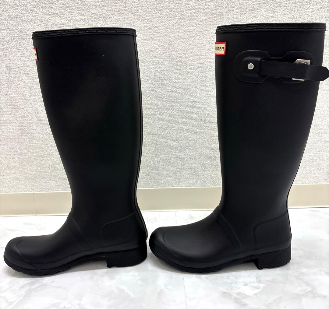 新品✨HUNTERハンター 長靴 　ロング　ブラック24cm UK5　箱付き